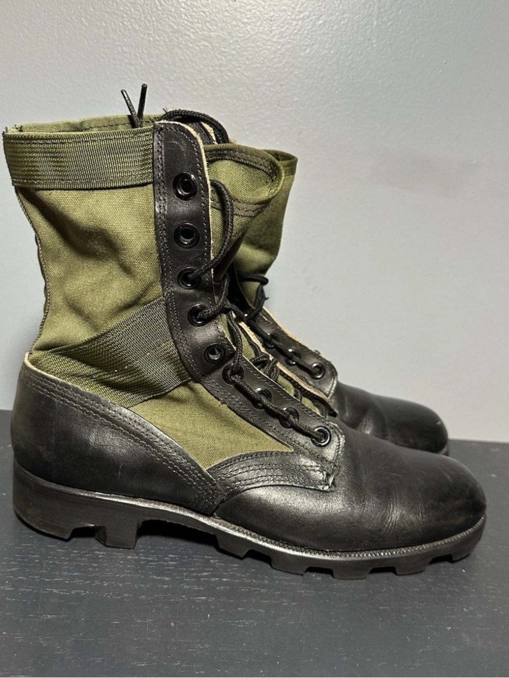 Vintage 1967 Bata Jungle Combat Boots Vietnam War Era Spike Protective Mens 9 R